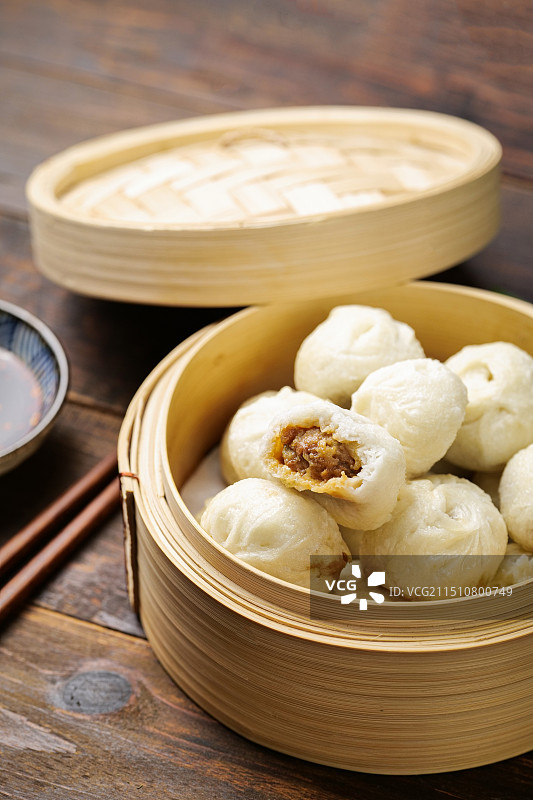 嵊州老面小笼包图片素材