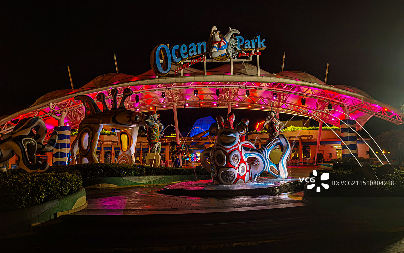 海洋公园夜景图片素材