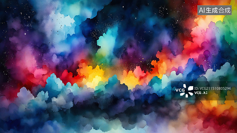 【AI数字艺术】色彩斑斓宇宙：抽象艺术探索图片素材