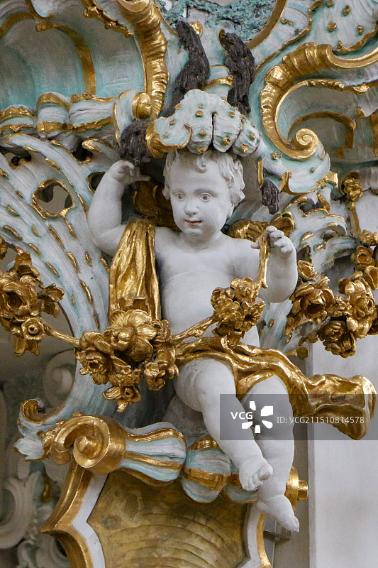 德国洛可可风格维斯圣地教堂图片素材