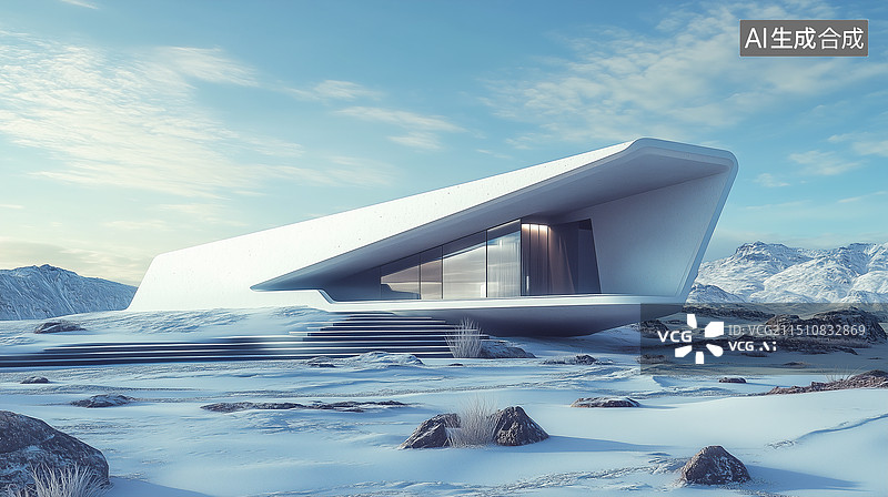 【AI数字艺术】时尚现代建筑设计图片素材