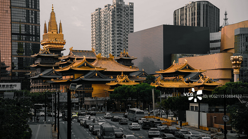 上海静安寺图片素材