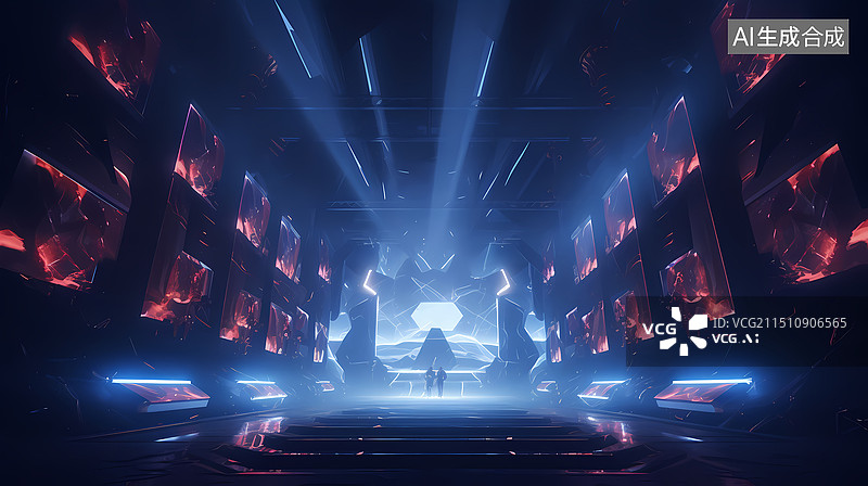 【AI数字艺术】虚拟电竞|演唱会现场图片素材