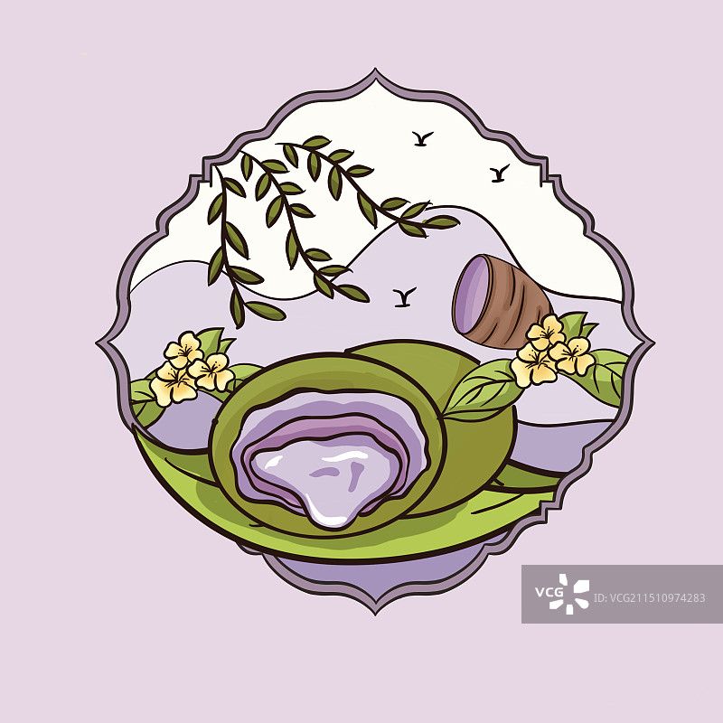 青团（不同口味）图片素材