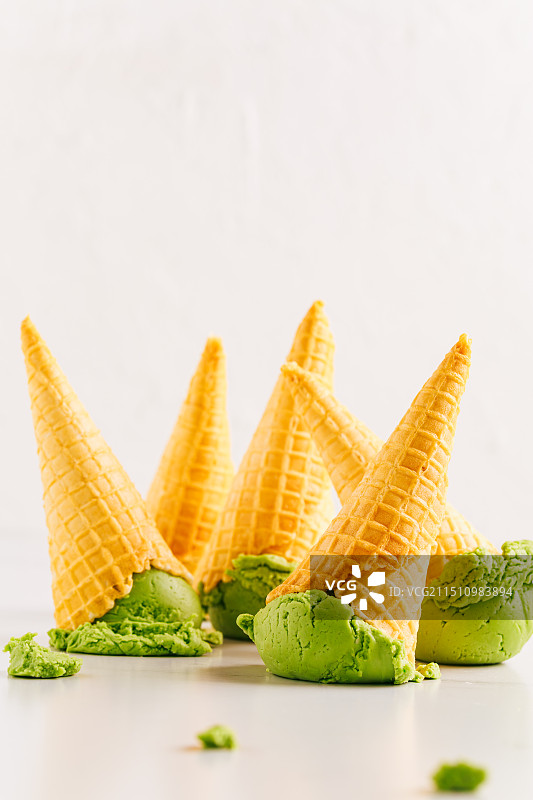 抹茶冰激淋图片素材