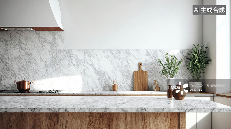 【AI数字艺术】现代简约厨房设计图片素材