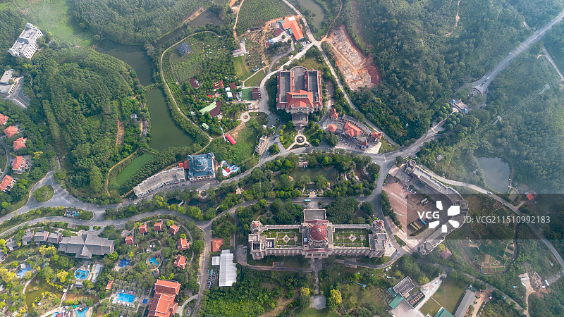 航拍广东恩平温泉小镇图片素材