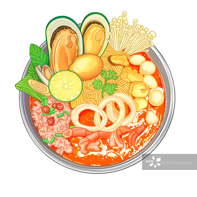 美味的泰国火锅菜单图片素材