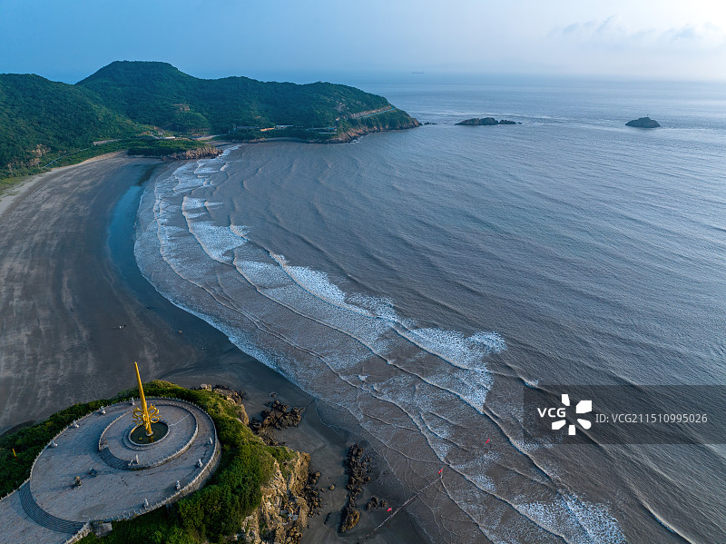 舟山岱山鹿栏晴沙海滩图片素材