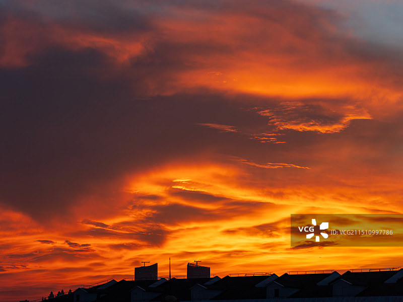 夏日晚霞图片素材