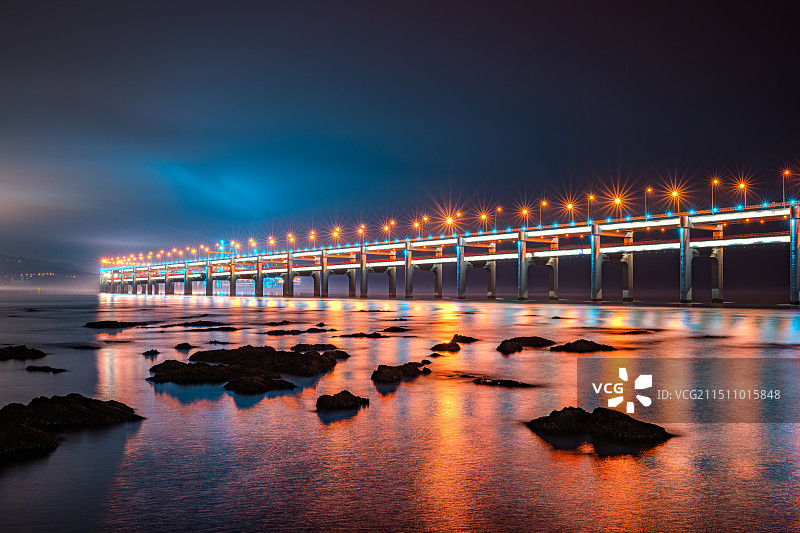 星光璀璨-星海湾大桥图片素材