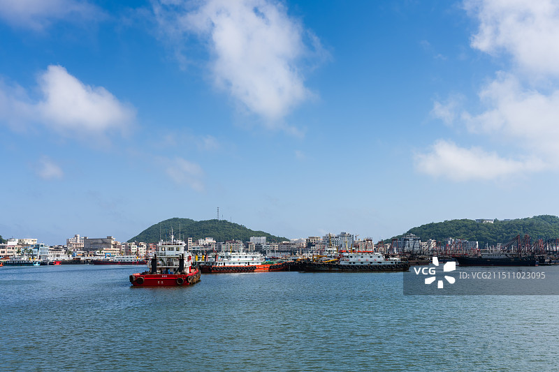 广东阳江闸坡国家级中心渔港休渔期景观图片素材