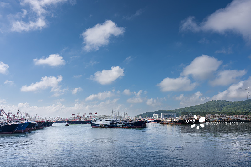 广东阳江闸坡国家级中心渔港休渔期景观图片素材