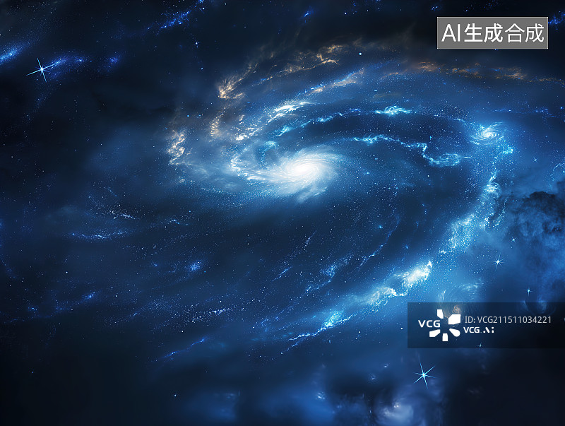 【AI数字艺术】星空旋涡图片素材