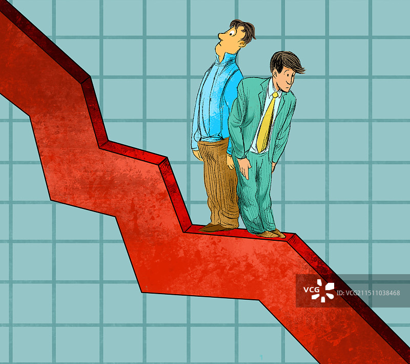 迷茫的股民，未来选择不知所措的样子图片素材