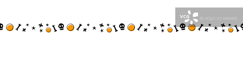 骷髅骨头星星边缘丝带边框图片素材