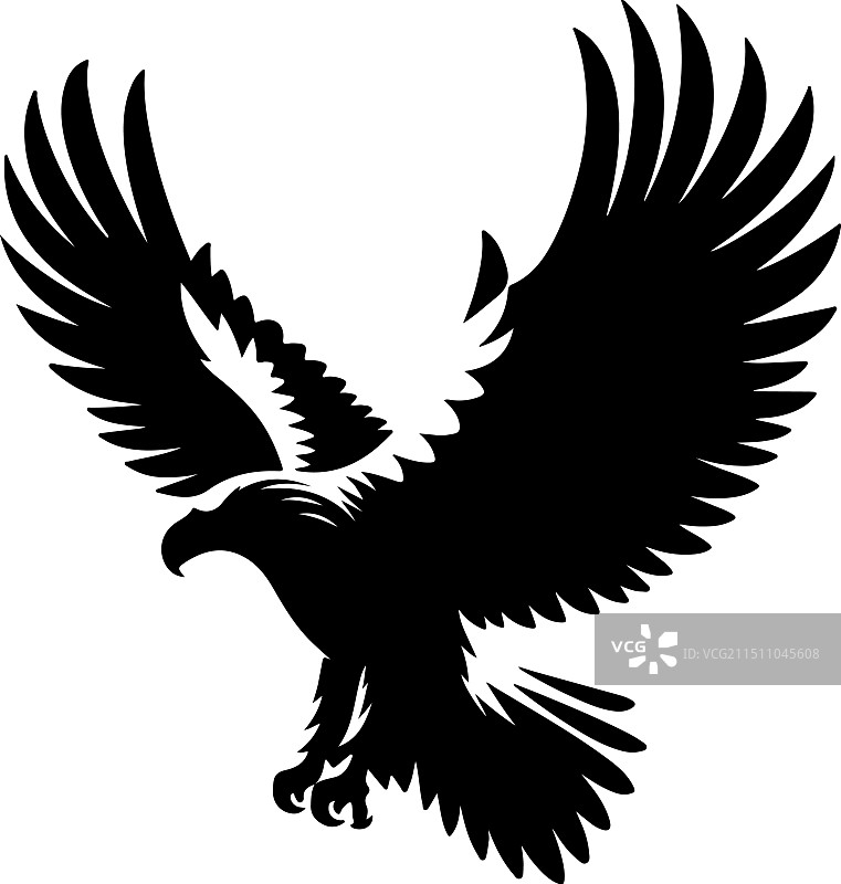 虎头海雕复古雕刻图片素材