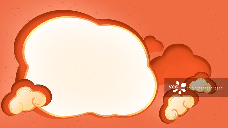 红色喜庆卡通手绘节日插画背景图片素材