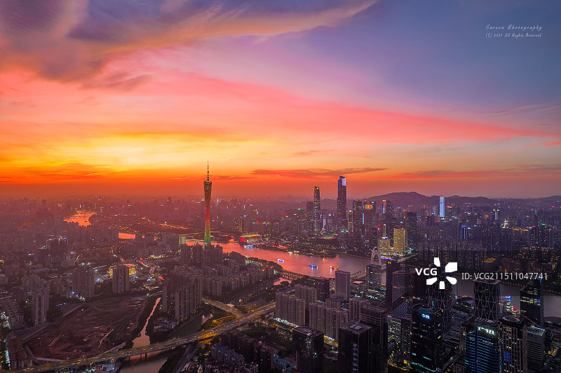 琶洲西区日落图片素材