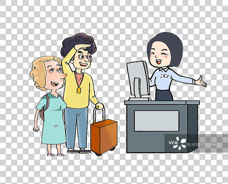 国外游客过海关144小时免签图片素材