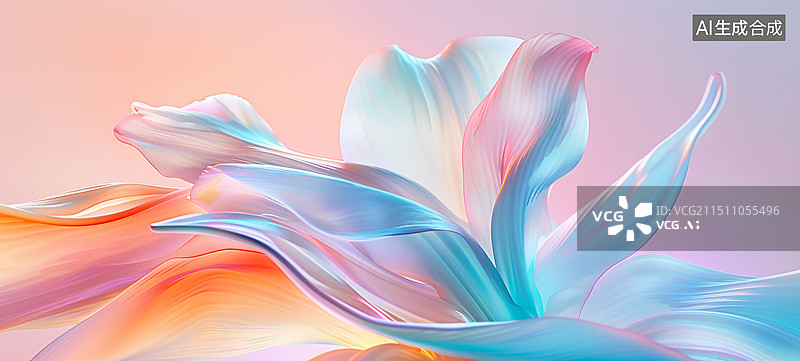 【AI数字艺术】炫彩花朵抽象海报网页PPT电脑壁纸背景图片素材