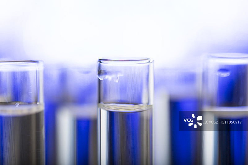 医学生物科学实验试管和液体静物图片素材