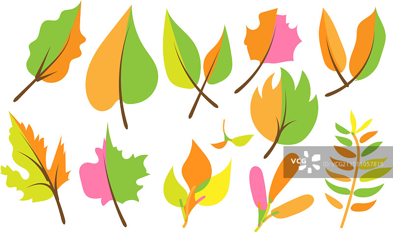 时尚秋叶剪影设计图片素材