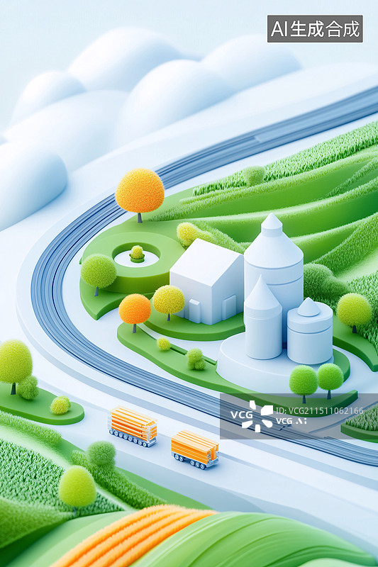 【AI数字艺术】农民劳动节农耕劳作播种春耕种植农业插画图片素材