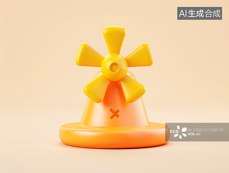 【AI数字艺术】3D核电站模型核污染工业能源辐射插图元素图片素材