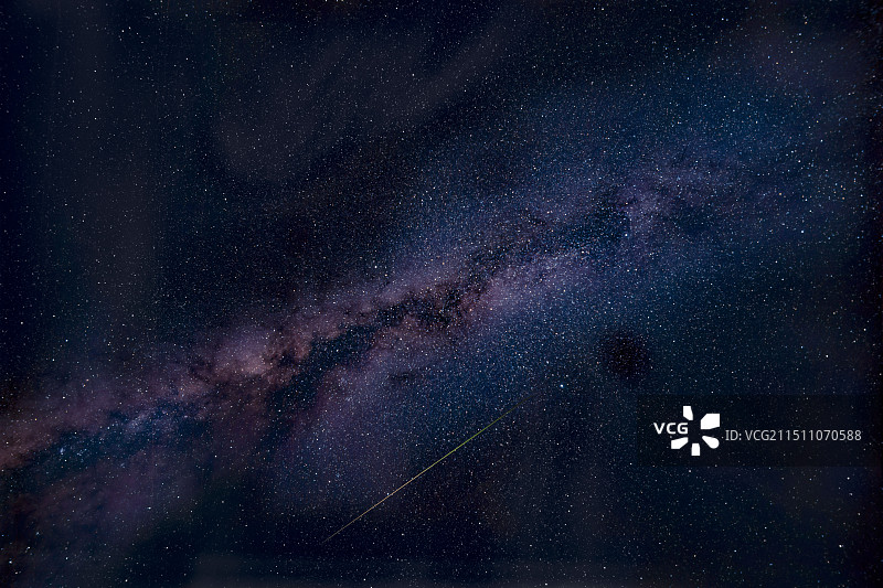 有流星的银河图片素材