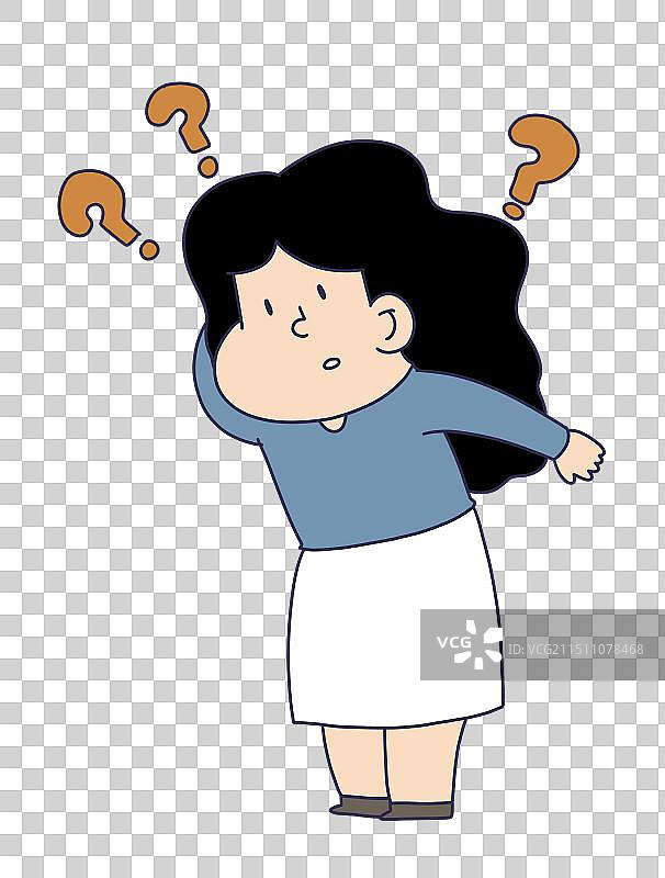 疑惑疑问的女性图片素材