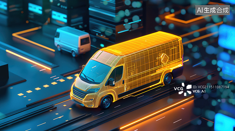 【AI数字艺术】现代物流场景图片素材