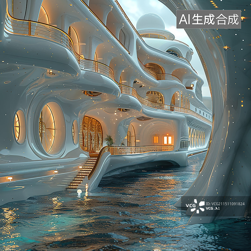 【AI数字艺术】游轮 巨型游轮图片素材