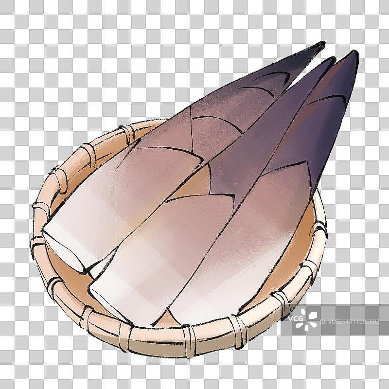 春笋-手绘蔬菜生鲜促销电商包装手绘插画元素图片素材