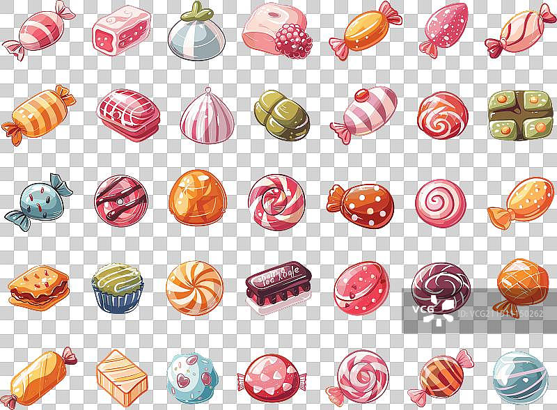 卡通糖果图标合集图片素材