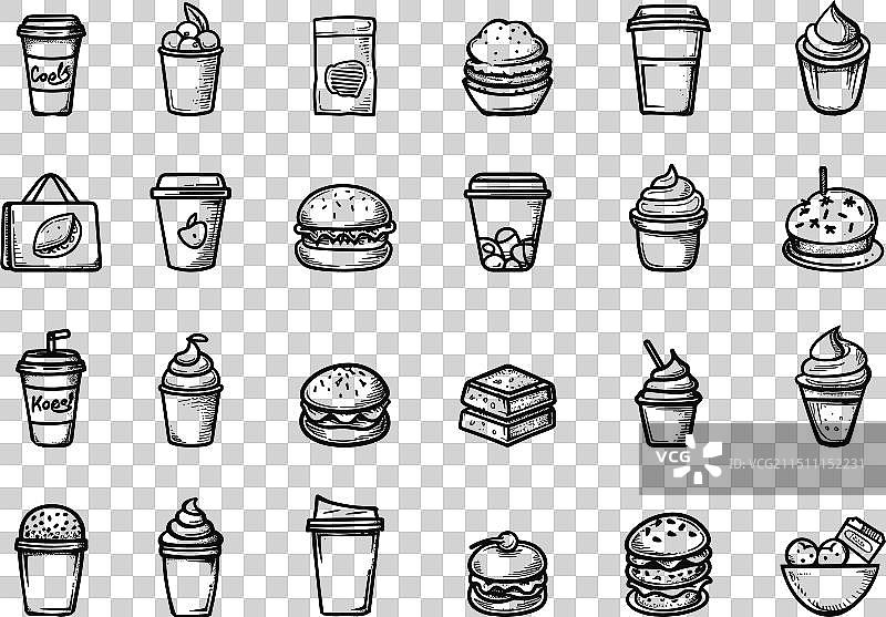 外卖食品快餐小吃街头食品图片素材