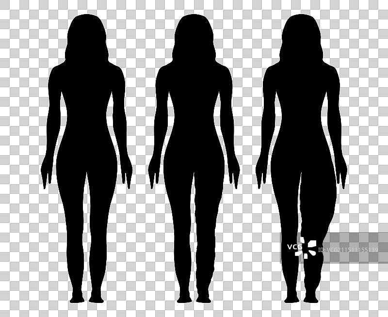 淋巴水肿女性剪影图片素材