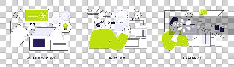 智能家居技术抽象概念图片素材