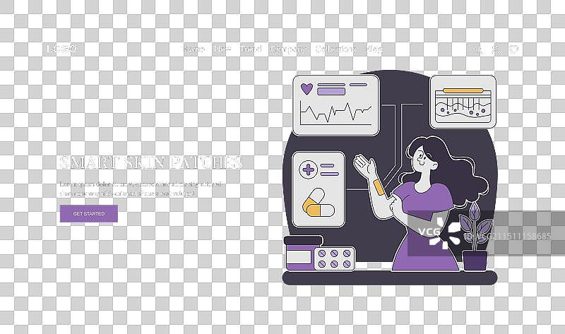 创新护肤扁平设计图片素材