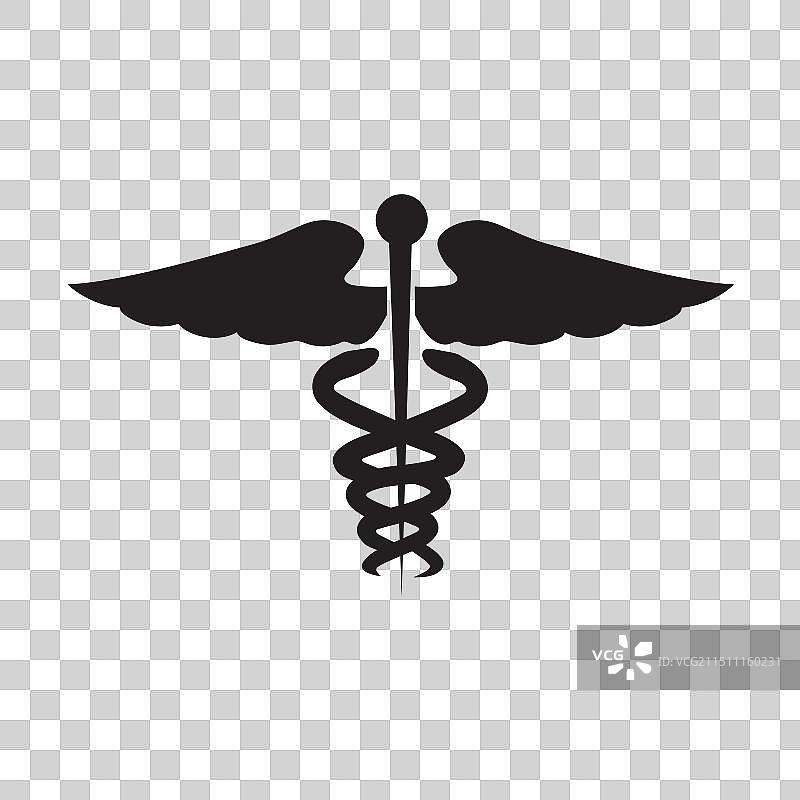 蛇杖符号图标，医药健康图片素材