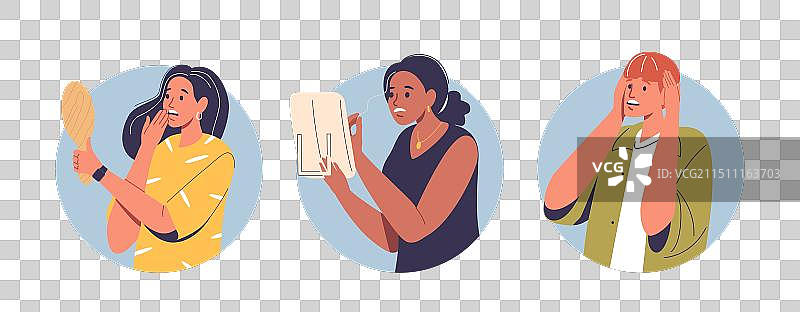 卡通人物圆形图标图片素材