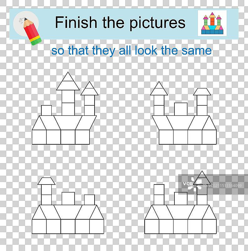 完成所有图片，使其看起来一致图片素材