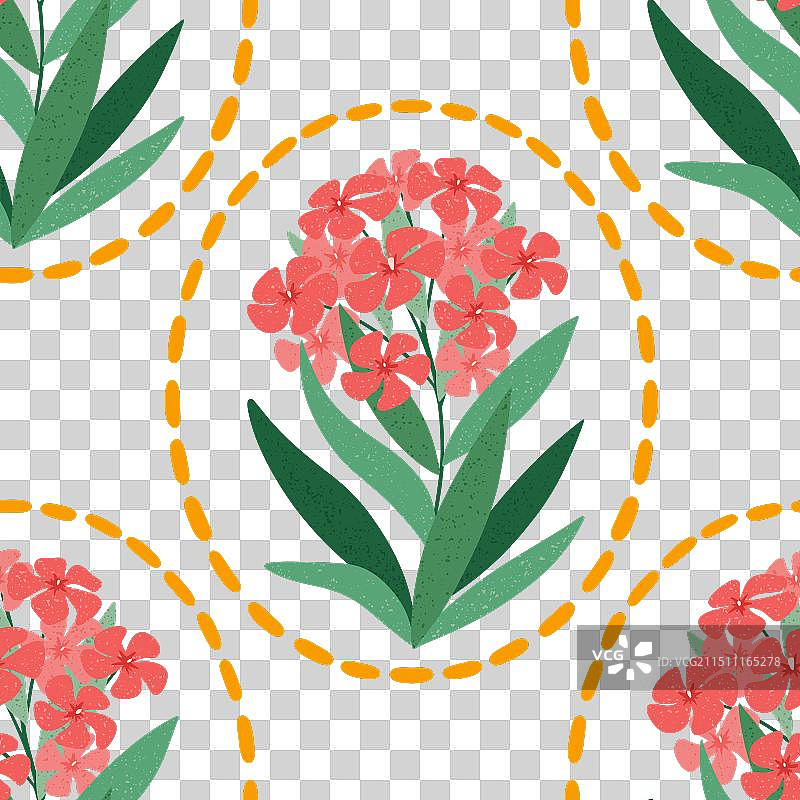 夹竹桃花无缝图案图片素材