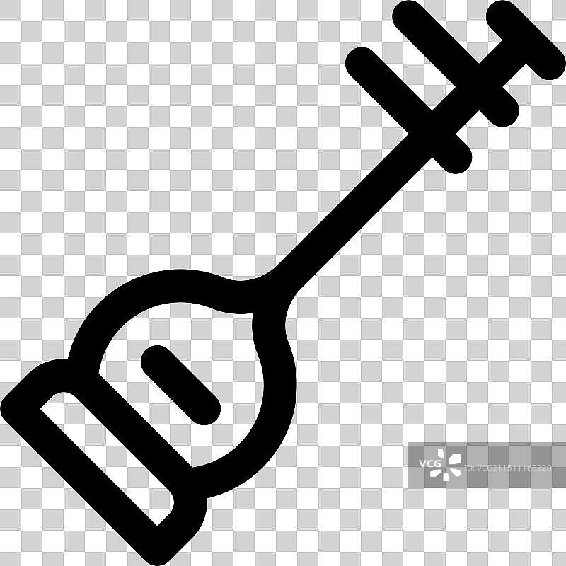 板胡图标线性设计图片素材