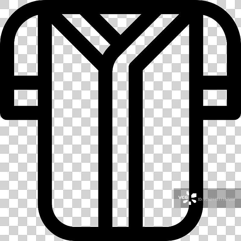 棒球服线性图标设计图片素材