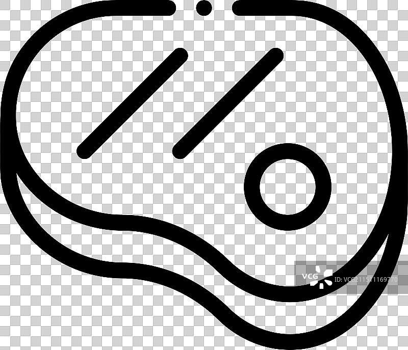 牛排图标细线条风格设计图片素材