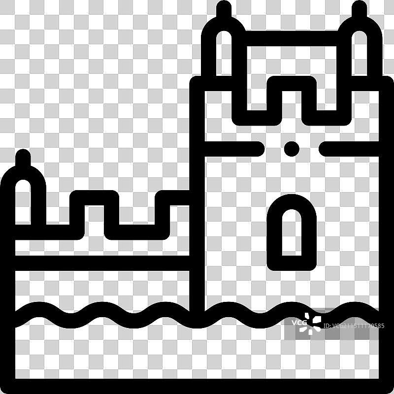 贝伦塔图标纤细线性风格设计图片素材