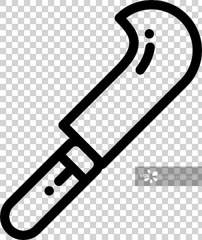 弯刀线性图标设计图片素材