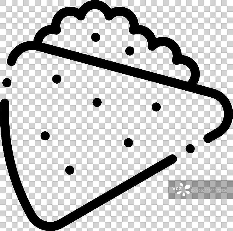 薄饼图标细线条风格设计图片素材
