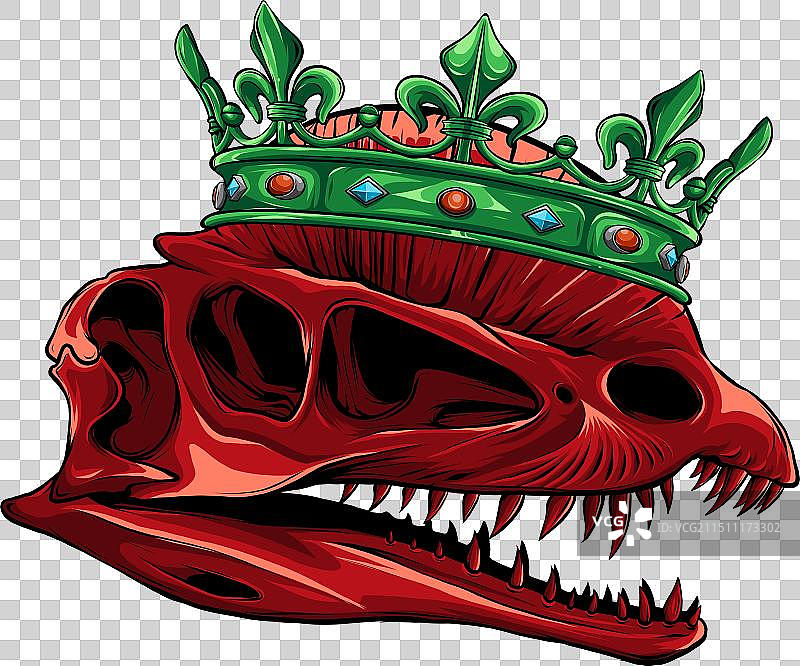 双冠龙恐龙头骨图片素材